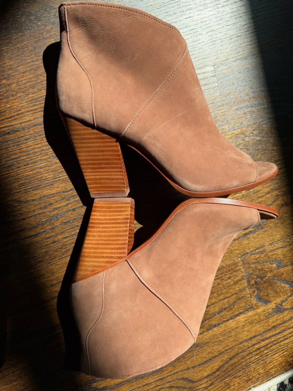 Joie “Diya” leather open toe ankle boots
